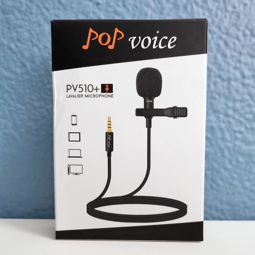 PoP VOICE Professional Lavalier Lapel Microphone ~ New in the Box